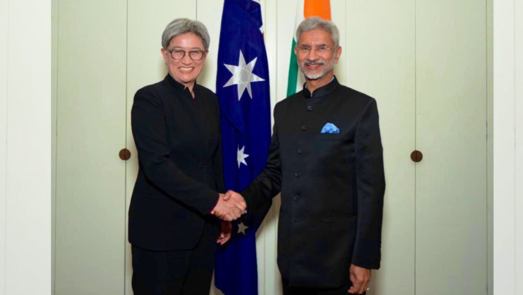 Foreign Minister Penny Wong and Indian External Minister S Jaishankar; Image Source: @PIB