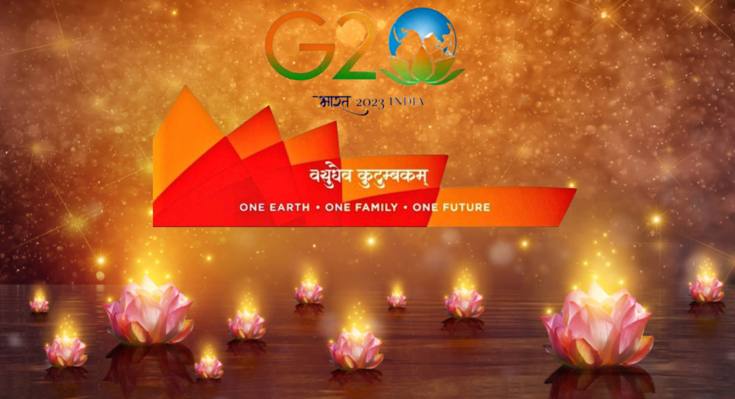 Lotus and G20 logo; Image Source: The Australia Today/@CANVA