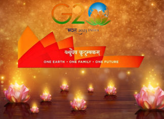 Here is why LOTUS is important in Indian culture and G20 Logo Lotus and G20 logo; Image Source: The Australia Today/@CANVA