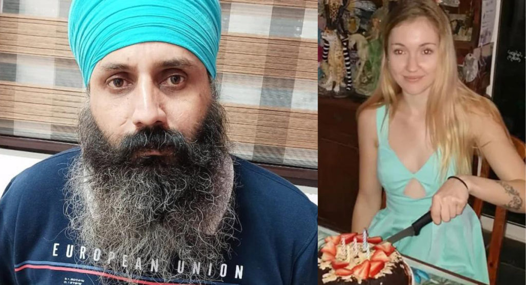 Image of Rajwinder Singh (Image source: Delhi Police) and Toyah Cordingley (Image source: Facebook)