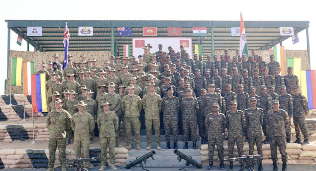 Australian and Indian Army joint exercise 'Austra Hind'; Image Source; PIB