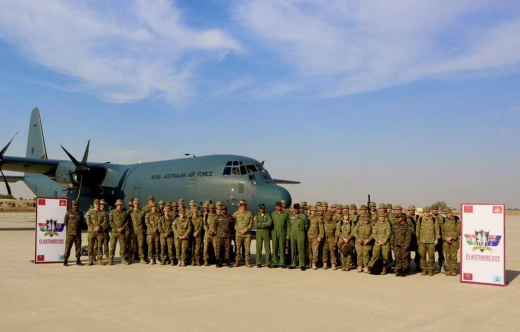 Australian and Indian Army joint exercise 'Austra Hind'; Image Source; PIB