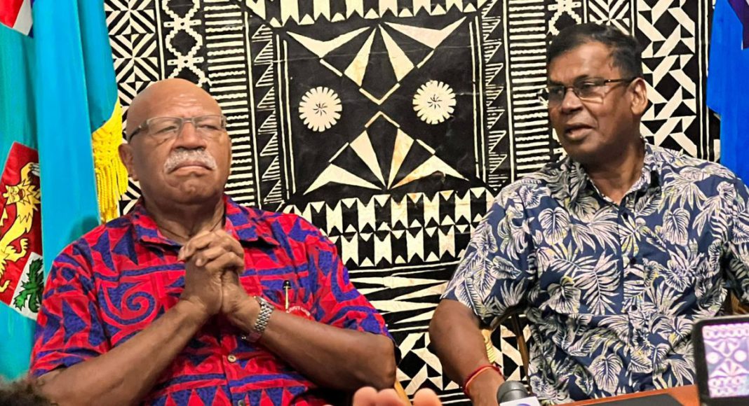 Col Rabuka and Dr Prasad (Image source: Biman Prasad - Twitter)