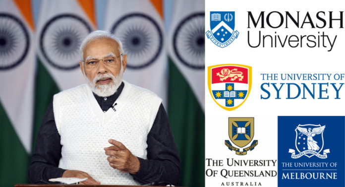 31 Australian Universities qualify to set up higher education campuses in India; Image Source: @CANVA/PIB