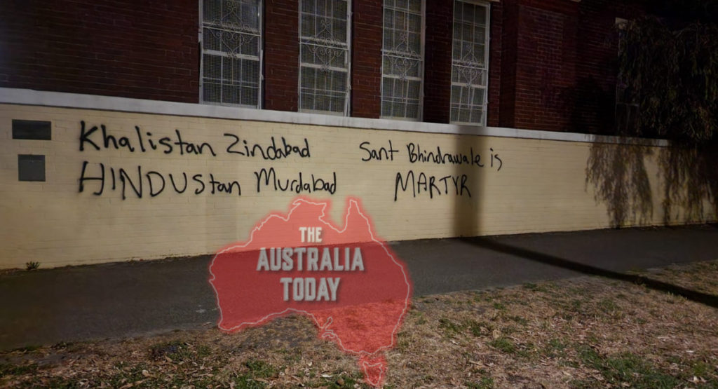 ISKCON Temple vandalised in Melbourne; Imsage Source: The Australia Today