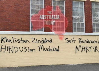 ISKCON Temple vandalised in Melbourne; Image Source: The Australia Today