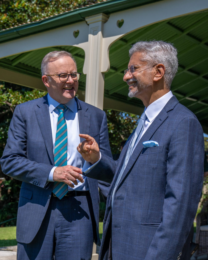 Indian Foreign Minister Jaishankar met with PM Antony Albanese; Image Source: PMO