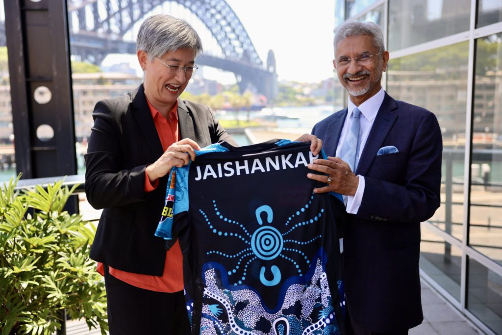 Minister for Foreign Affairs Penny Wong and Indian External Affairs Minister Dr S Jaishankar; Image Source: Supplied DFAT
