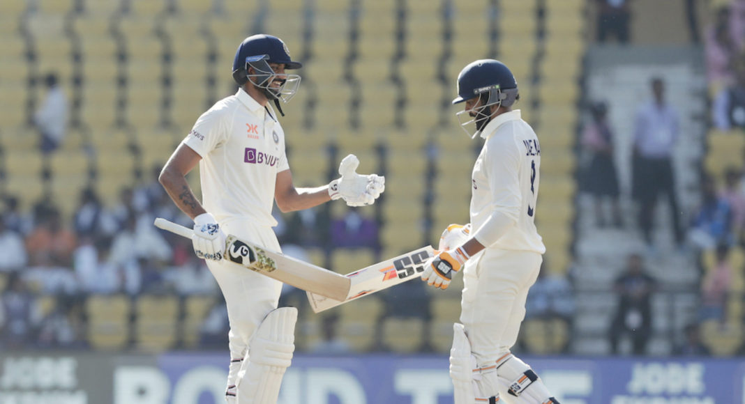 Ravindra Jadeja and Axar Patel helped India notch up 321 runs at the loss of seven wickets: Image Source: BCCI Twitter