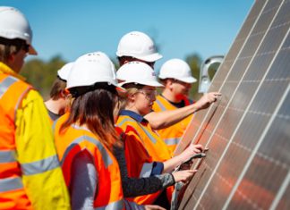 Students visit Rugby Run Solar Farm: Image Source: Supplied
