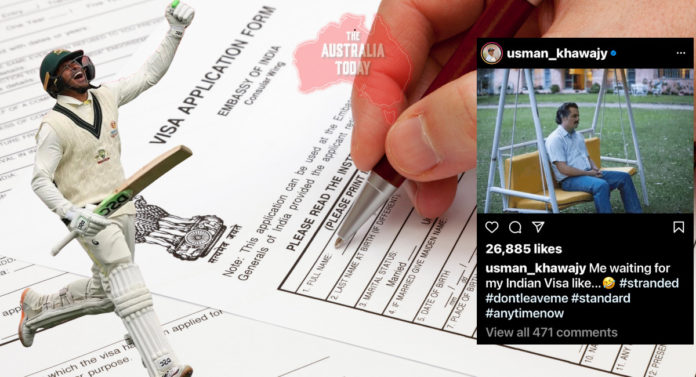Usman Khawaja Indian visa delay; Image Source: The Australia Today