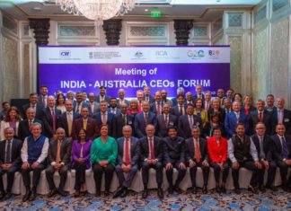 Australia-India CEOs with PM Anthony Albanese in Mumbai; Image Source: PM&C