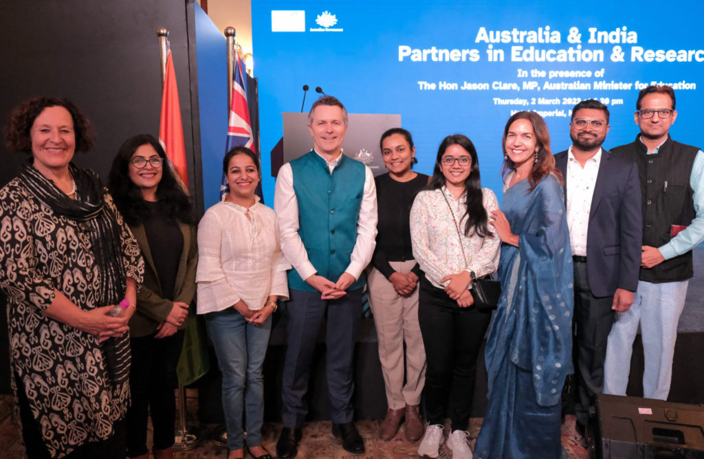 AIRS Fellows meet Australian Education Minister The Hon Jason Clare and Australia India Institute CEO The Hon Lisa Singh; Image Source: Supplied