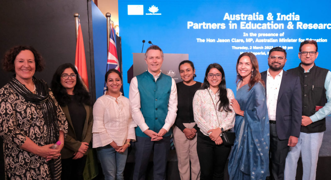 AIRS Fellows meet Australian Education Minister The Hon Jason Clare and Australia India Institute CEO The Hon Lisa Singh; Image Source: Supplied