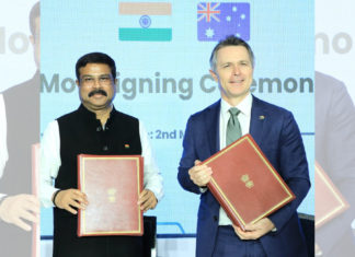 Education Minister Jason Clare and Indian Education Dharmendra Pradhan; Image Source: PIB