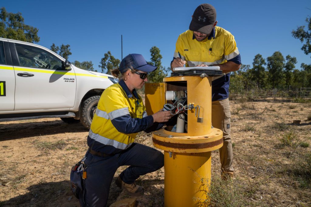 Experienced hydrogeologists collect and record groundwater data at more than 135 locations 2
