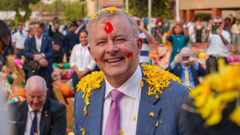 “Honoured to celebrate Holi in Ahmedabad” tweets Prime Minister Anthony Albanese as he arrives in India