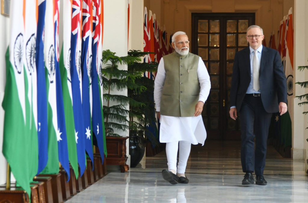 Prime Minister Anthony Albanese and Indian Prime Minister Narendra Modi; Image Source: PIB