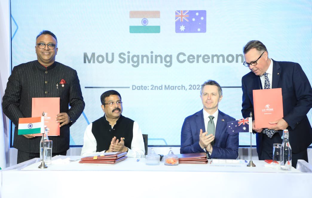 Education Minister Jason Clare and Indian Education Dharmendra Pradhan; Image Source: PIB