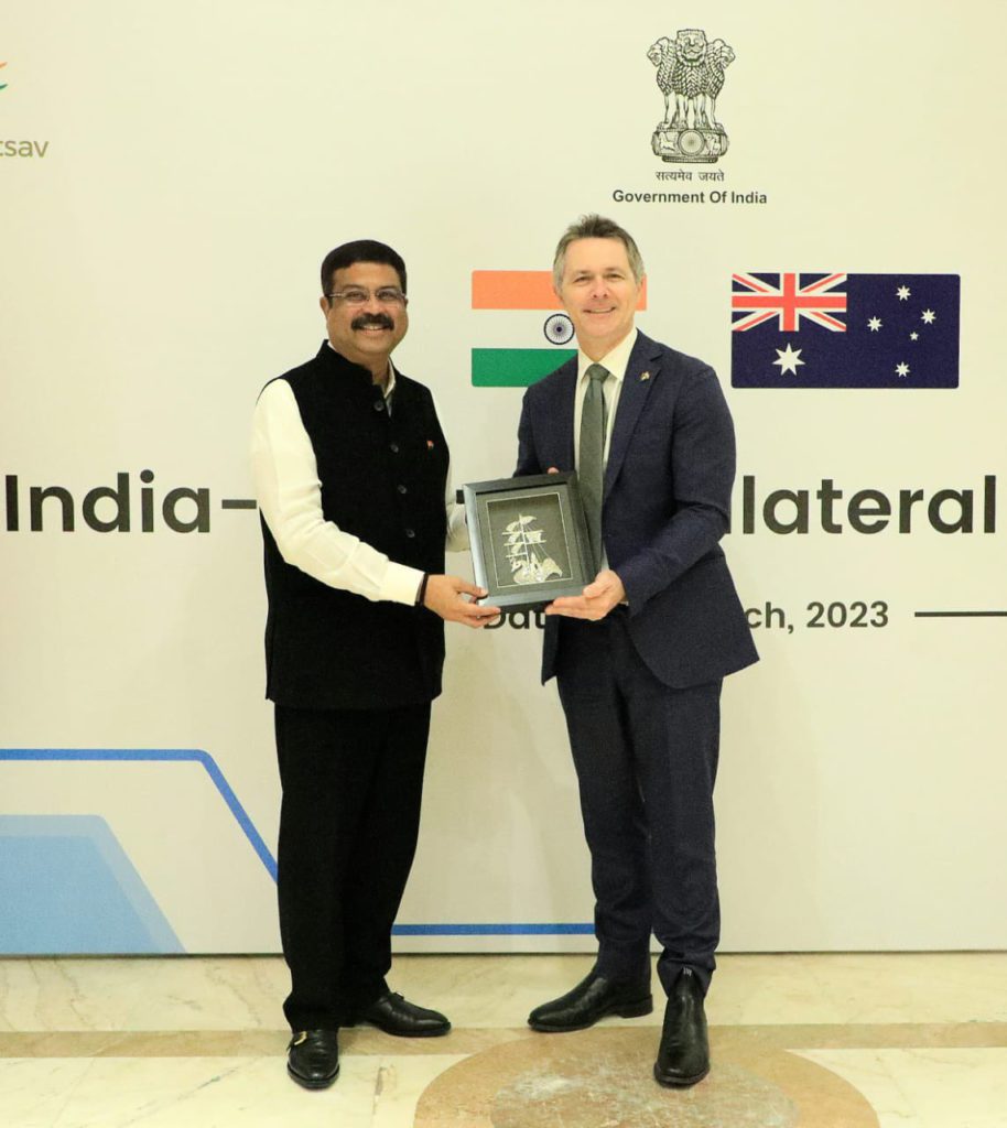 Education Minister Jason Clare and Indian Education Dharmendra Pradhan; Image Source: PIB