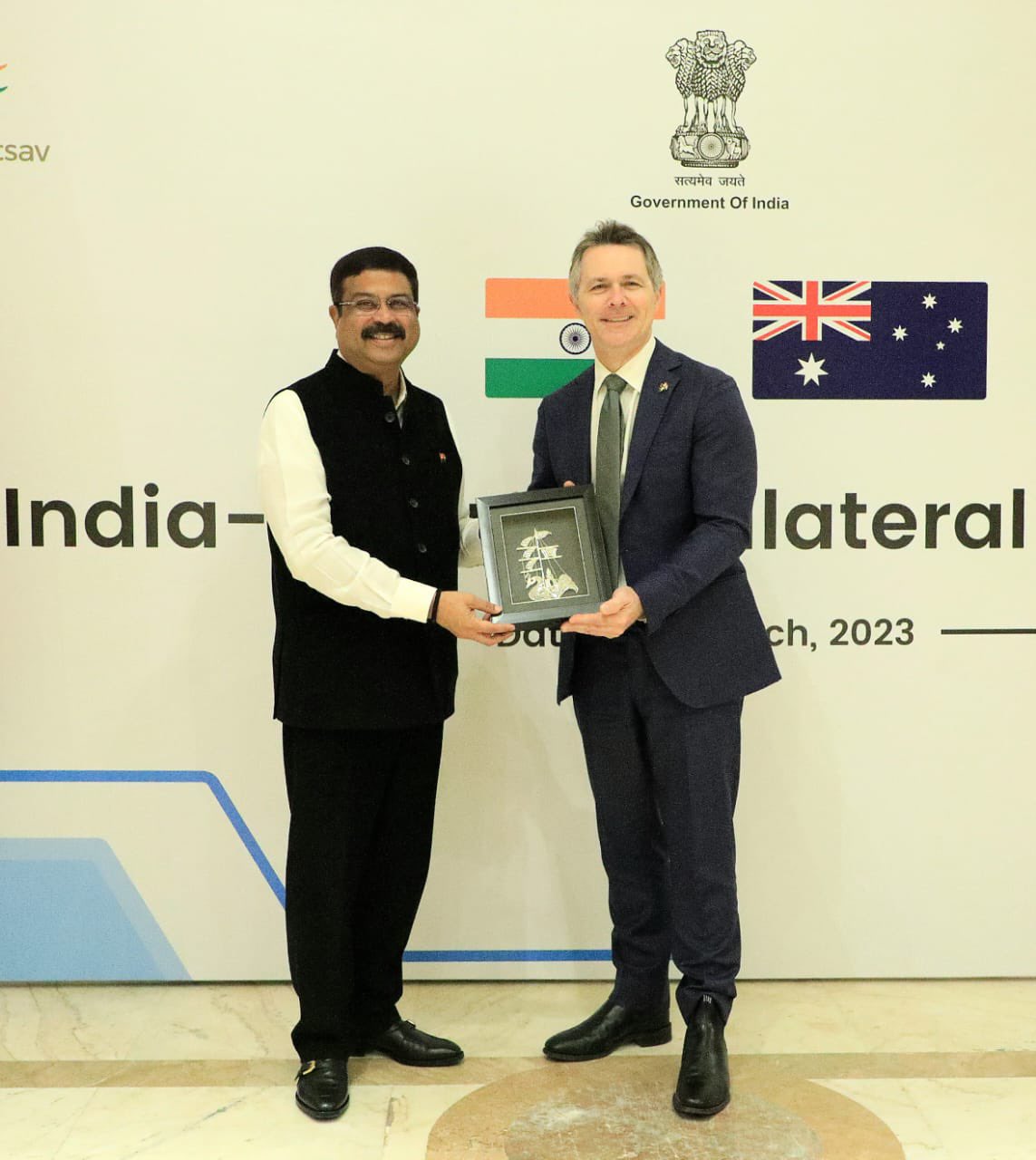 Education Minister Jason Clare and Indian Education Dharmendra Pradhan; Image Source: PIB