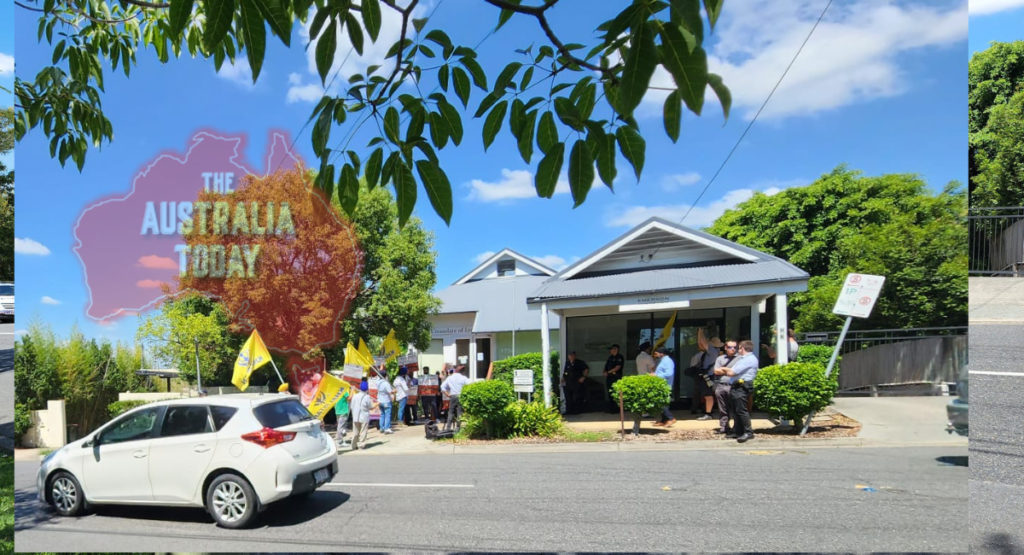 Khalistan blockade at Indian Consulate, Brisbane; Image Source: The Australia Toda