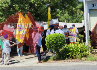 Khalistan blockade at Indian Consulate, Brisbane; Image Source: The Australia Today
