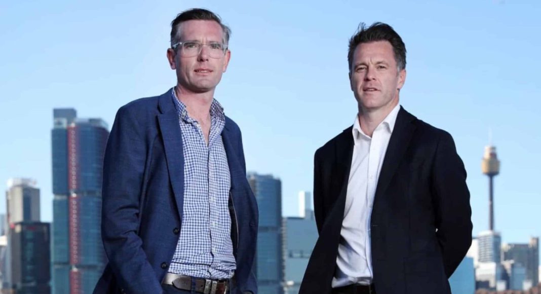 New South Wales Premier, Dominic Perrottet, and Opposition Leader, Chris Minns; Image Source Twitter @TVBlackbox_News