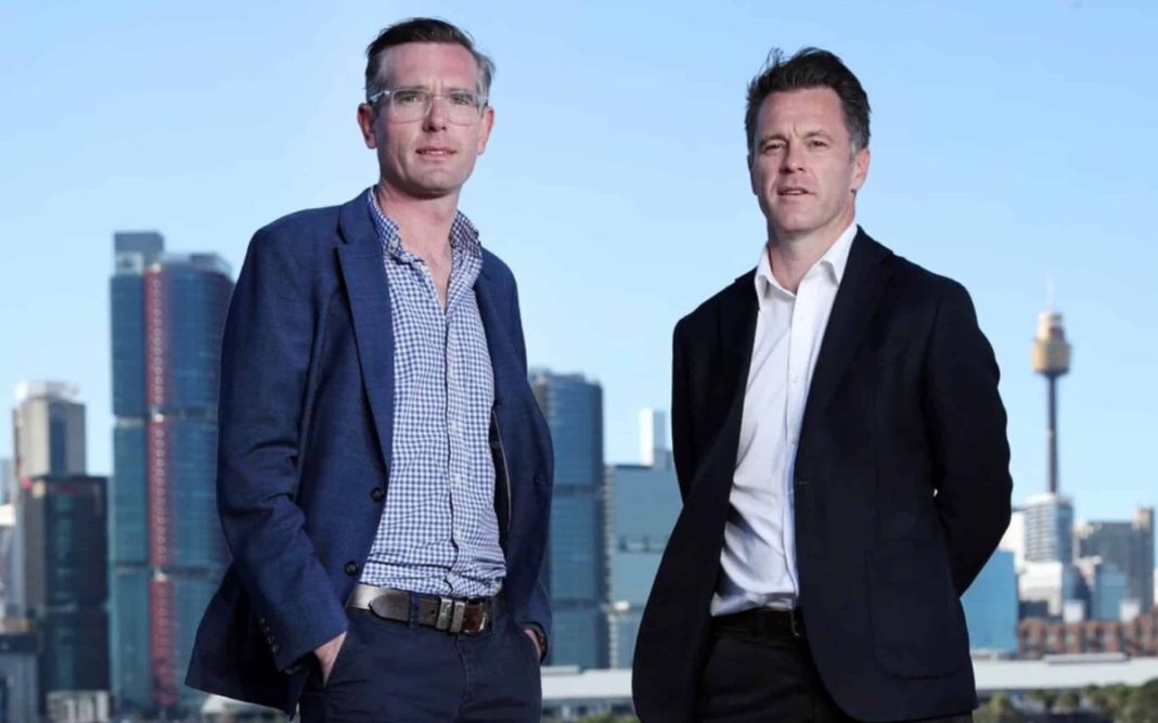 New South Wales Premier, Dominic Perrottet, and Opposition Leader, Chris Minns; Image Source Twitter @TVBlackbox_News