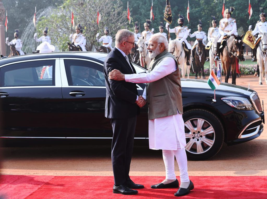 Prime Minister Anthony Albanese and Indian Prime Minister Narendra Modi; Image Source: PIB