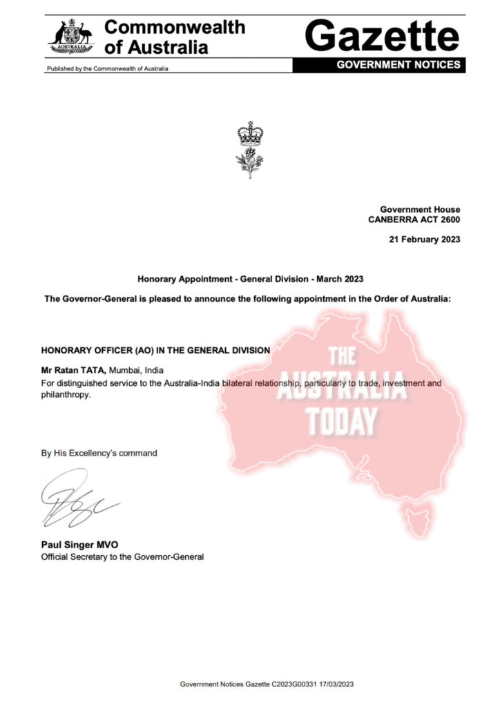 Ratan Tata announcement 1