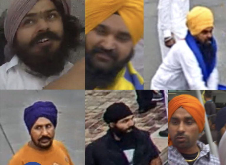 Can you help Police find these men regarding Federation Square Khalistan Violence