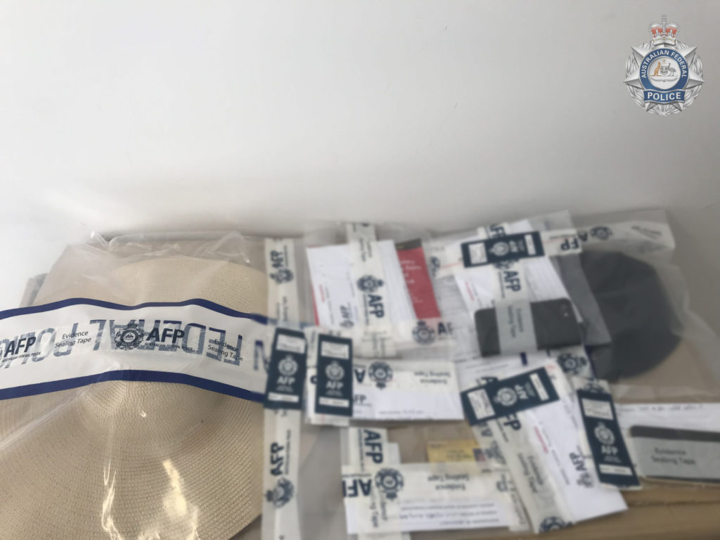 Seized items from Durack 1 2