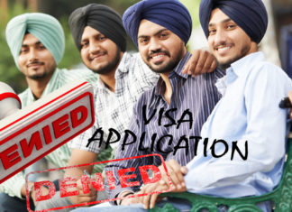 Australia rejects visa applications of students from Punjab, Canada to deport 700 Visa Denied (Representative picture); Image Source: @CANVA