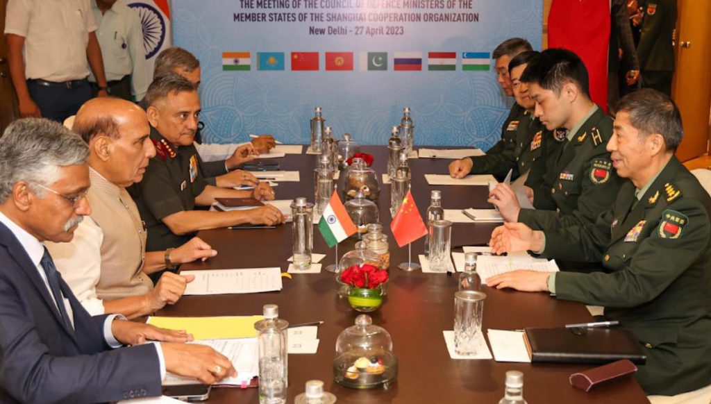 Can Indian Defence Minister Rajnath Singh and Chinese counterpart Li Shangfu facilitate de-escalation at border 1 India-China defence ministers meet; Image Source: PIB