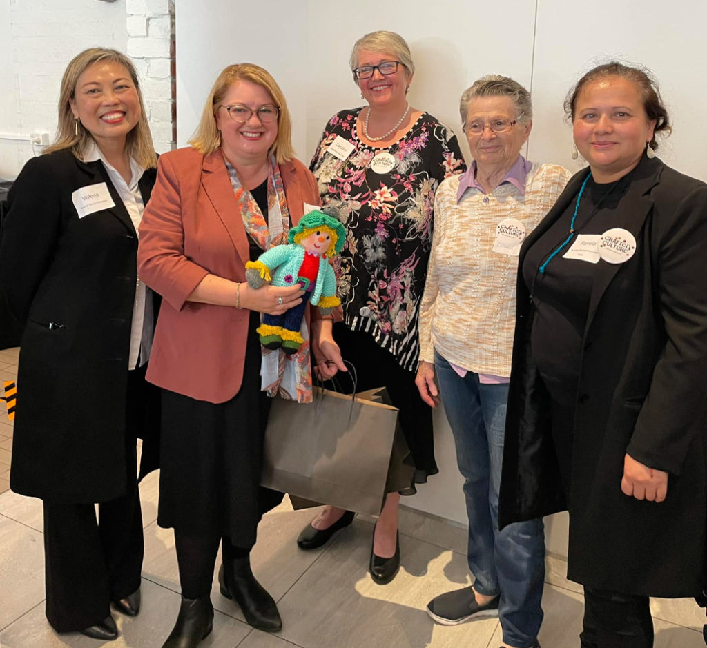 Victoria's Minister for Women Natalie Hutchins officially opened the SisterWorks Crafted Culture Cafe; Image Source: Supplied
