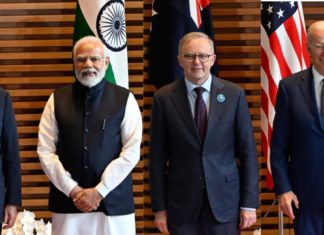 QUAD leaders; Image Source: The Australia Today