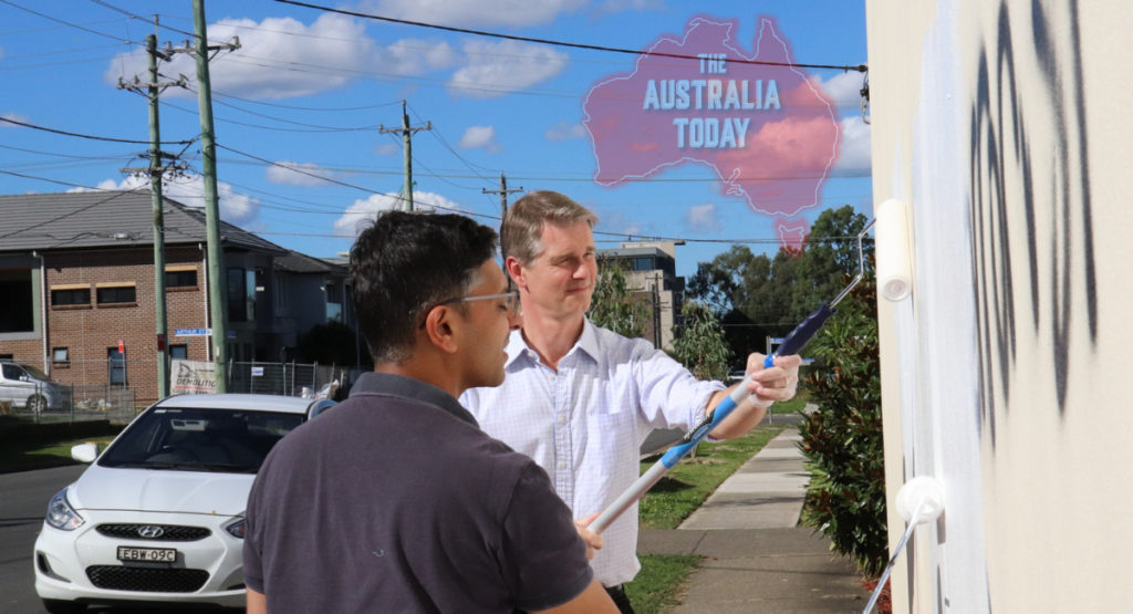 Member of Parliament for Parramatta Andrew Charlton reached the BAPS Temple; Image Source: Supplied