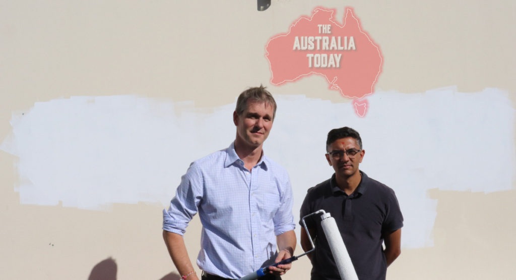 Member of Parliament for Parramatta Andrew Charlton reached the BAPS Temple; Image Source: Supplied