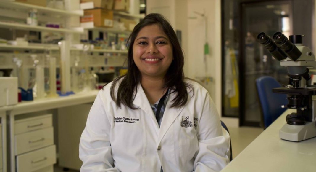 Image: Dr Mathur in her lab (Source: ANU)