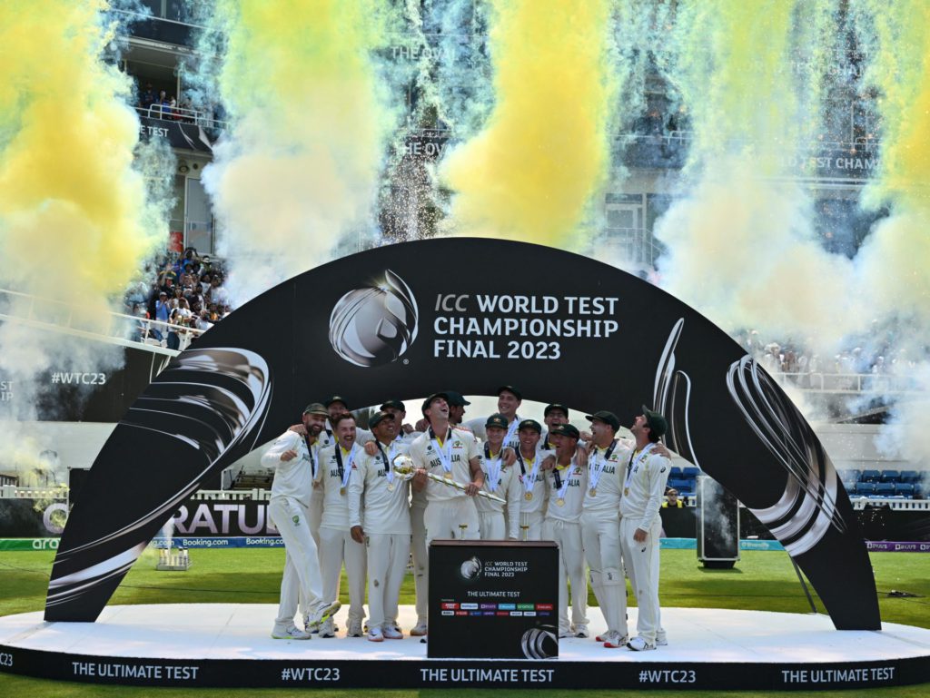 Australia became World Test Champion by defeating India; Image Source: @ICC Twitter