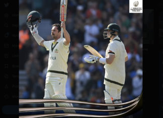 Steve Smith and Travis Head celebrating at #WTC; Image Souce: @ICC