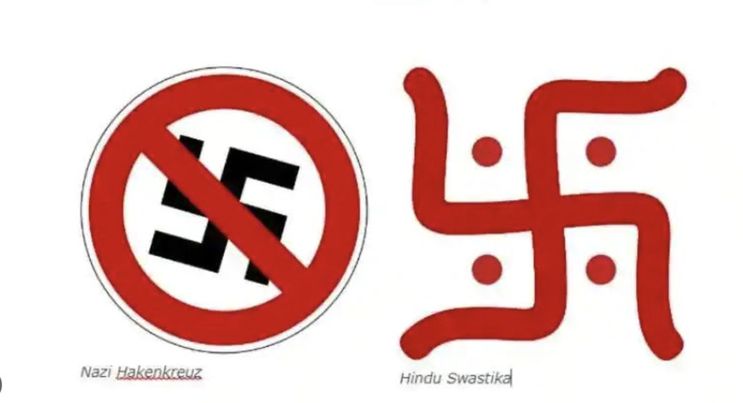 Swastika is not Hakenkreuz (Nazi Symbol); Image Source: @CANVA