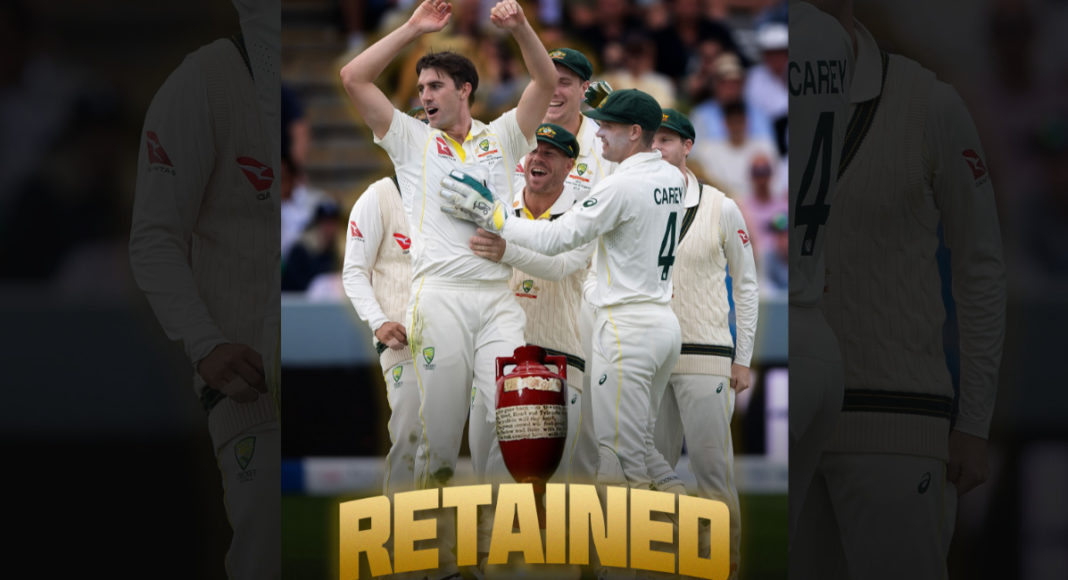 Ashes2023 retained by Australia; Image Source: Twitter @CricketAus