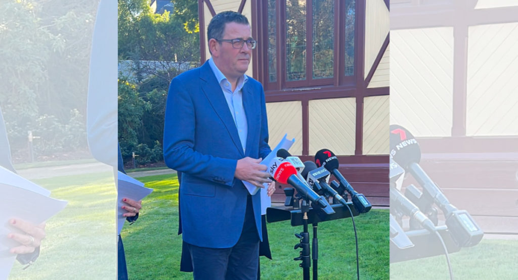 Victoria's Premier Dan Andrews; Image Source: Twitter @SharnelleVella