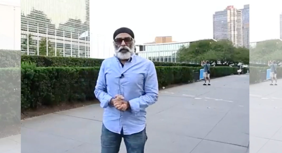 Most wanted man by Indian security agencies Sikhs for Justices chief Gurpatwant Singh Pannun ; Image Source; The Australia Today