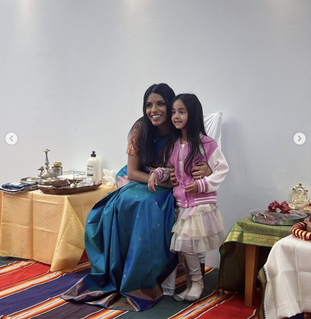 Vini Maxwell's "Valaikaappu" baby shower ceremony; Image Source: Instagram @Vini