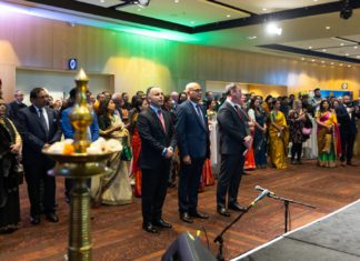 Melbourne’s Indian Consulate makes MCG shine with tricolour on occasion of 77th Independence Day Indian Consulate of Melbourne celbrates Independence Day at MCG; Image Source: Supplied