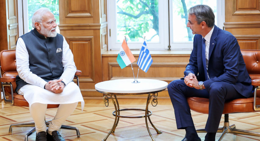 Indian Prime Minister Narendra Modi's visit to Greece at the invitation of Greek Prime Minister Kyriakos Mitsotakis; Image Source @PIB