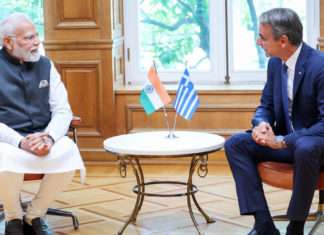 Indian Prime Minister Narendra Modi's visit to Greece at the invitation of Greek Prime Minister Kyriakos Mitsotakis; Image Source @PIB